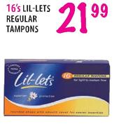 Lil-Lets Regular Tempons-16's