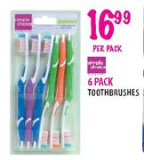 Simple Choice Toothbrushes-6 per pack