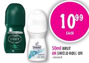 Brut or Shield Roll on Assorted-50ml each