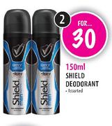 2 Shield Deodorant Assorted-150ml 
