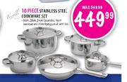 10 Piece Stainless Steel Cookware Set