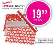 Sandy's 3 Pack Gift Wrap Set-1mx70cm-per pack