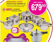 Renaissance 12 Piece Stainless Steel Cookware Set