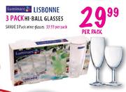Luminarc Lisbonne 3 Pack Hi-Ball Glasses-per pack
