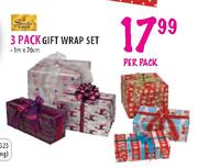 3 Pack Gift Wrap Set-1mx70cm-per pack