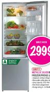 Defy Metallic Silver Bottom Freezer Fridge (DFC381)