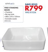 Splashworks Free Standing Basin-480 x 370 x 130mm