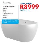 Luximo Free Standing Bath-1500 x 740mm