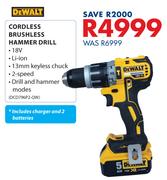 Dewalt Cordless Brushless Hammer Drill DCD796P2-QW