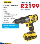 Stanley Cordless Hammer Drill STDC18LHBK