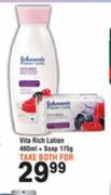 Vita Rich Lotion-400ml + Soap-175g Both For