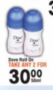 Dove Roll On-2 x 50ml