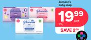 Johnson's Baby Soap-175g Each