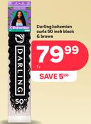 Darling Bohemian Curls 50 Inch Black & Brown-1's