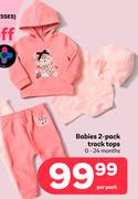 Babies 2 Pack Track Tops 0-24 Months-Per Pack