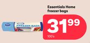 Essentials Home Freezer Bags-100's