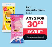 Bic 1 Disposable Razors-2 x 4+1