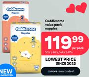 Cuddlesome Value Pack Nappies 50's/46's/44's/42's Pack-Per Pack