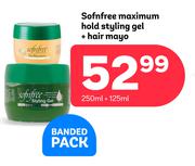 Sofnfree Maximum Hold Styling Gel + Hair Mayo (250ml + 125ml).
