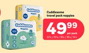 Cuddlesome Travel Pack Nappies (22's/20's/18's/16's/14's Pack)-Per Pack