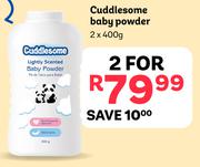 Cuddlesome Baby Powder-2 x 400g