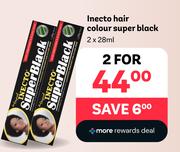 Inecto Hair Colour Super Black-For 2 x 28ml