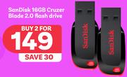 Sandisk 16GB Cruzer Blade 2.0 Flash Drive- For 2