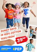 Cotton Tees 2-7 Years-Each