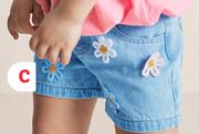 Girls Fashion Denim Shorts 2-7 Years-Each