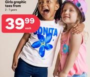 Girls Graphic Tees 2-7 Years-Each