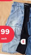 Boys Skinny Denim 7-14 Years-Each