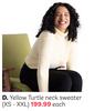 Yellow Turtle Neck Sweater XS-XXL