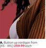 Button Up Cardigan XS-XXL (Priced From)