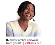 Yellow Ombre Knitwear XS-XXL (Priced From)