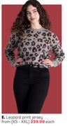 Leopard Print Jersey XS-XXL (Priced From)