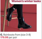 Rainboots Size 3-8-Per Pair