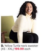 Yellow Turtle Neck Sweater XS-XXL