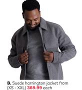 Suede Harrington Jacket XS-XXL (Priced From)