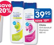 Clicks Anti-Dandruff Shampoo-400ml Each