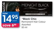 Black Chic Permanent Hair Colour Assorted- 50ml