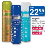 Isoplus Oil Sheen Aerosol, Light Oil Sheen Or Spray-275ml Each