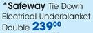 Safeway Tie Down Electrical Underblanket Double