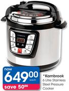 Kambrook 6 Litre Stainless Steel Pressure Cooker