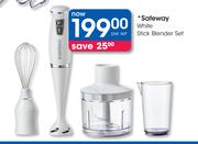 Safeway White Stick Blender Set-Per Set