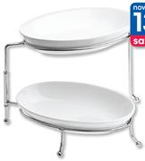Clicks 2-Piece Dolomite Dip Bowl & Stand Set
