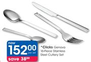 Clicks Genova 16-Piece Stainless Steel Cutlery Set