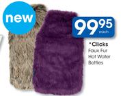 Clicks Faux Fur Hot Water Bottles Each