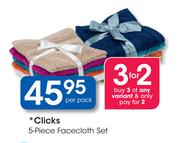 Clicks 5-Piece Facecloth Set-Per Pack