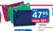 Clicks PVC Cosmetics Purses Each