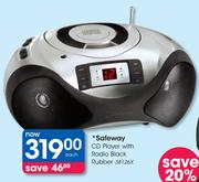 Safeway CD Player With Radio Black Rubber